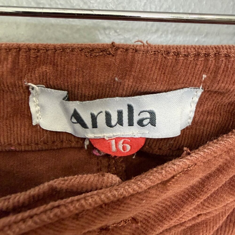 ARULA ALTAR'D STATE embroidered brown flare corduroys size 16 - Picture 4 of 9